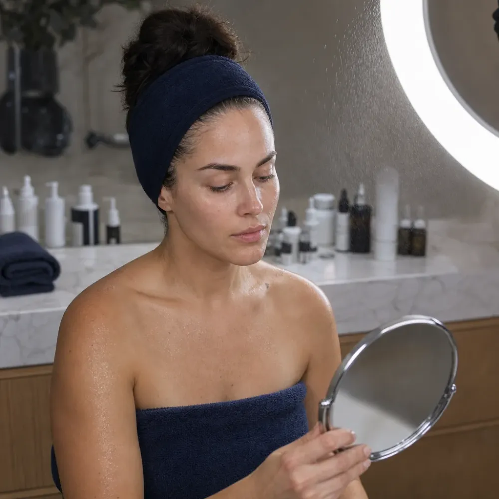 Client with refreshed, glowing skin after a basic facial in Southside, Jacksonville