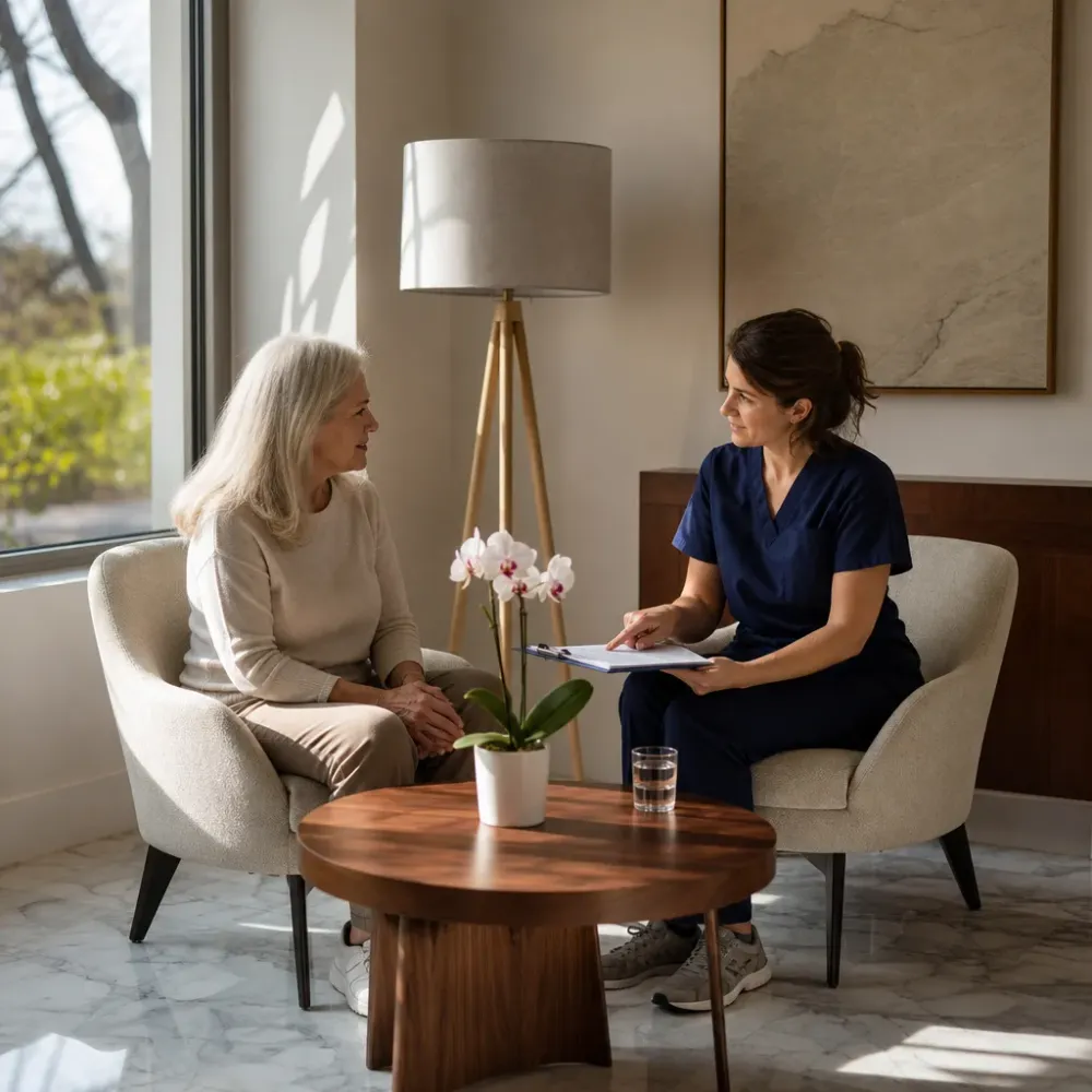 Nurse practitioner discussing FormaV candidacy with a patient in Southside Jacksonville